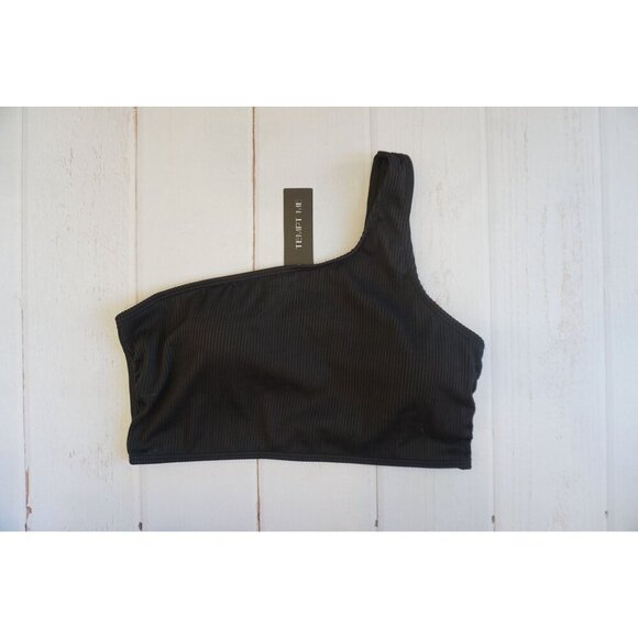 Tempt Me Women Ribbed One Shoulder Bikini Top - Size L, NWT - Picture 4 of 9